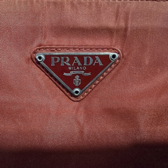 Authentic Prada Women's Vermillion Nylon Handbag - Picture 8 of 9